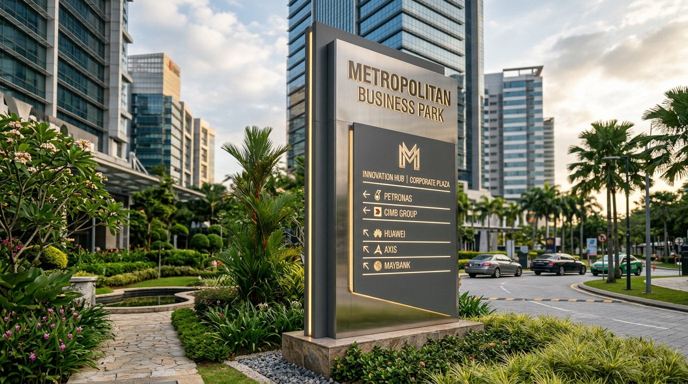 Landmark Entrance Monument Pylon Sign - Rightway Solutions